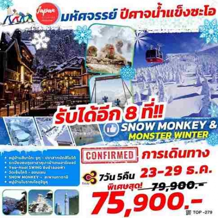 ทัวร์ญี่ปุ่น AJP61-32  SNOW MONKEY MONSTER WINTER TOP279(180268) 